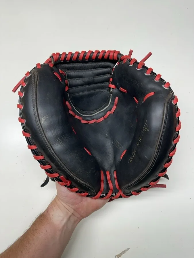 Rawlings baseball glove after restoration by Blank Bros Glove Co. — cleaned, conditioned, and relaced