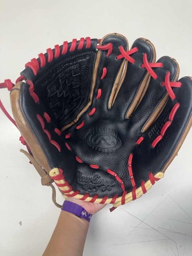Rawlings baseball glove after restoration by Blank Bros Glove Co. — cleaned, conditioned, and relaced