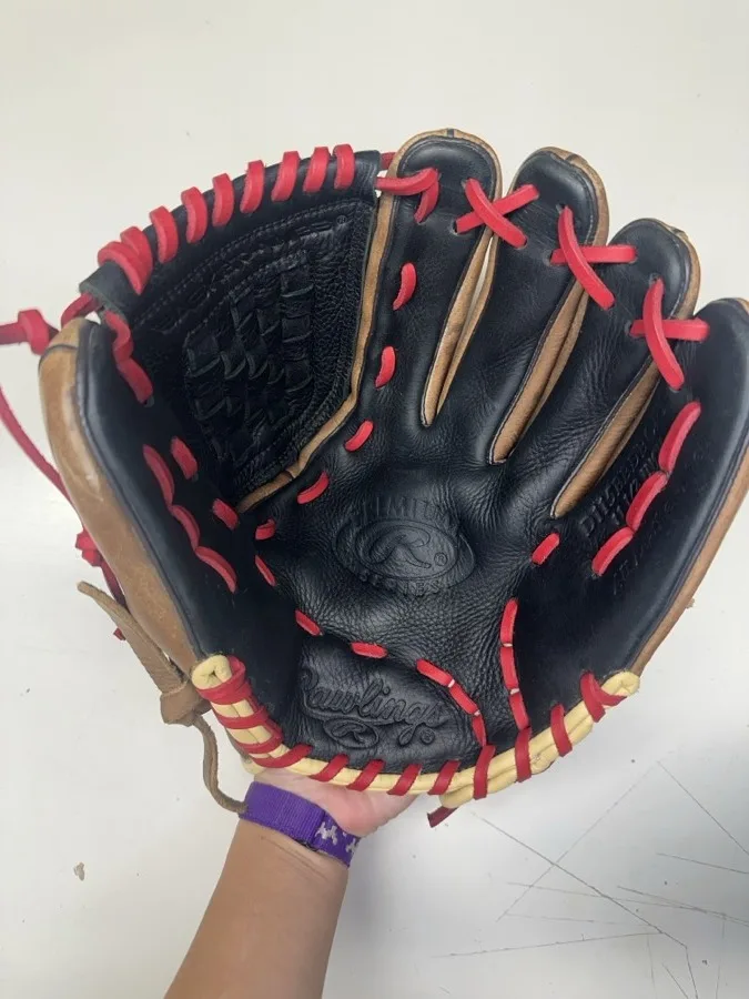 Rawlings baseball glove after restoration by Blank Bros Glove Co. — cleaned, conditioned, and relaced