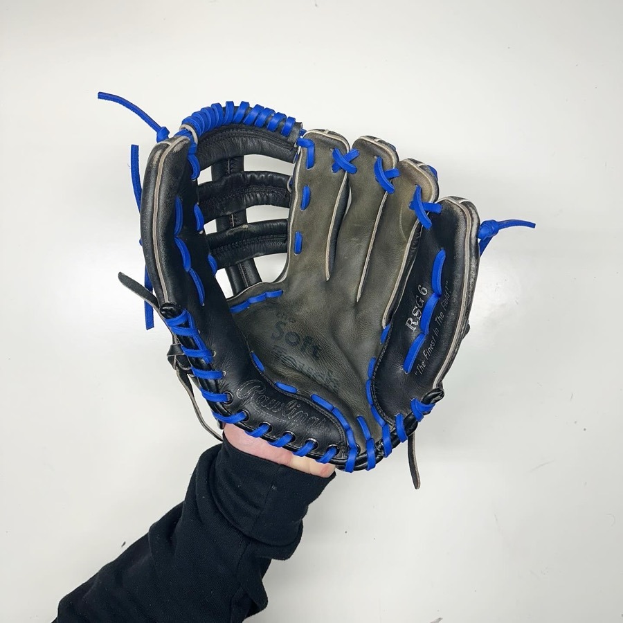 Rawlings baseball glove after restoration by Blank Bros Glove Co. — cleaned, conditioned, and relaced